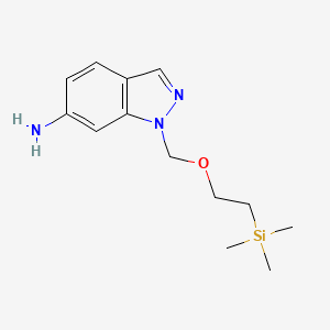 molecular formula C13H21N3OSi B8616839 1-((2-(trimethylsilyl)ethoxy)methyl)-1H-indazol-6-amine 