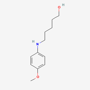 molecular formula C12H19NO2 B8616858 5-(4-Methoxyphenylamino)-1-pentanol 