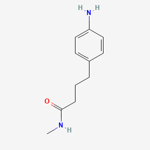 molecular formula C11H16N2O B8616863 4-(4-aminophenyl)-N-methylbutanamide 
