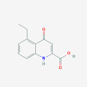 molecular formula C12H11NO3 B8616898 5-Ethyl-1,4-dihydro-4-oxoquinoline-2-carboxylic acid 
