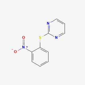 molecular formula C10H7N3O2S B8616917 2-(2-Nitro-phenylsulfanyl)-pyrimidine CAS No. 58696-13-2