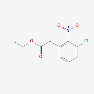 molecular formula C10H10ClNO4 B8616922 Ethyl 2-(3-chloro-2-nitrophenyl)acetate 