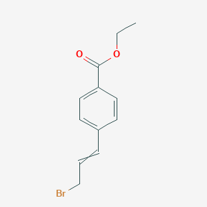 molecular formula C12H13BrO2 B8616936 Ethyl 4-(3-bromoprop-1-en-1-yl)benzoate CAS No. 86911-08-2