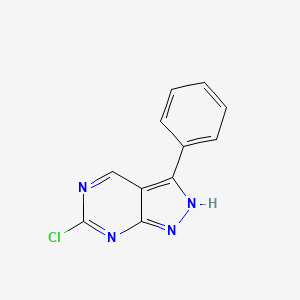 molecular formula C11H7ClN4 B8616944 6-chloro-3-phenyl-1H-pyrazolo[3,4-d]pyrimidine 