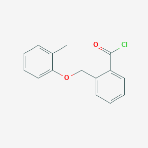 molecular formula C15H13ClO2 B8616947 2-[(2-Methylphenoxy)methyl]benzoyl chloride CAS No. 143211-21-6