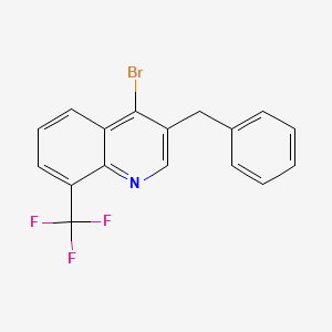 molecular formula C17H11BrF3N B8616956 3-Benzyl-4-bromo-8-(trifluoromethyl)quinoline 