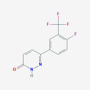 molecular formula C11H6F4N2O B8616957 6-[4-fluoro-3-(trifluoromethyl)phenyl]-3(2H)-pyridazinone 