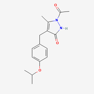 2-acetyl-3-methyl-4-[(4-propan-2-yloxyphenyl)methyl]-1H-pyrazol-5-one