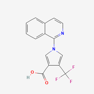 molecular formula C15H9F3N2O2 B8617008 1-(Isoquinolin-1-yl)-4-(trifluoromethyl)-1H-pyrrole-3-carboxylic acid CAS No. 649727-36-6