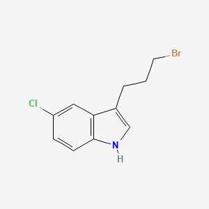 molecular formula C11H11BrClN B8617021 3-(3-bromopropyl)-5-chloro-1H-indole 