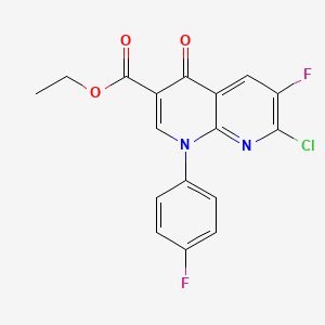 Ethyl 7-chloro-6-fluoro-1-(4-fluorophenyl)-4-oxo-1,4-dihydro-1,8-naphthyridine-3-carboxylate