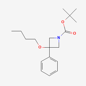 3-Butoxy-3-phenyl-1-(tert-butoxycarbonyl)azetidine