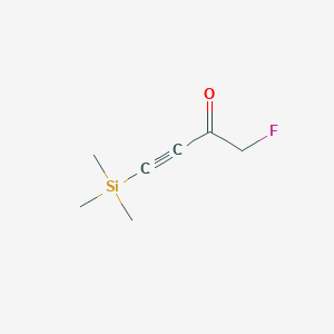 molecular formula C7H11FOSi B8617121 1-Fluoro-4-trimethylsilanyl-3-butyn-2-one 