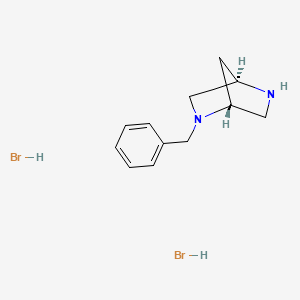 molecular formula C12H18Br2N2 B8617170 (1R,4R)-6-benzyl-3,6-diazabicyclo[2.2.1]heptane dihydrobromide 