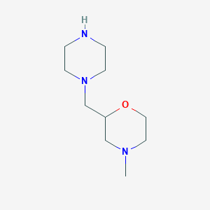 molecular formula C10H21N3O B8617177 4-Methyl-2-(piperazin-1-ylmethyl)morpholine 