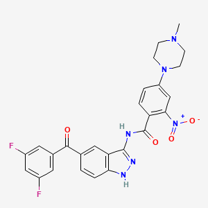 N-(5-(3,5-Difluorobenzoyl)-1H-indazol-3-yl)-4-(4-methylpiperazin-1-yl)-2-nitrobenzamide