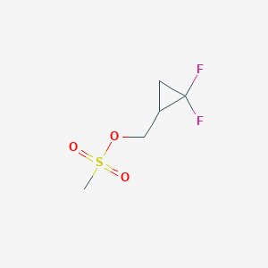 molecular formula C5H8F2O3S B8617184 Cyclopropanemethanol, 2,2-difluoro-, 1-methanesulfonate 