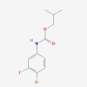 molecular formula C11H13BrFNO2 B8617218 2-Methylpropyl (4-bromo-3-fluorophenyl)carbamate 
