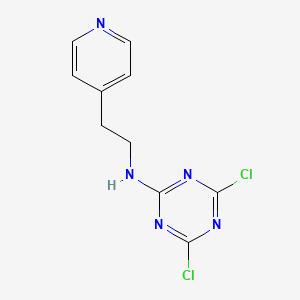 molecular formula C10H9Cl2N5 B8617235 4,6-dichloro-N-(2-(pyridin-4-yl)ethyl)-1,3,5-triazin-2-amine 
