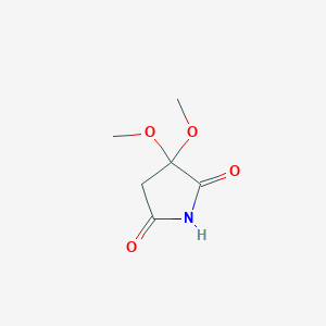 molecular formula C6H9NO4 B8617267 3,3-Dimethoxy-2,5-pyrrolidinedione 