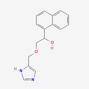 molecular formula C16H16N2O2 B8617342 alpha-((1H-Imidazol-4-ylmethoxy)methyl)-1-naphthalenemethanol CAS No. 131963-98-9