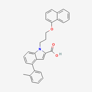 4-(2-Methylphenyl)-1-(3-(1-naphthyloxy)propyl)-1h-indole-2-carboxylic acid