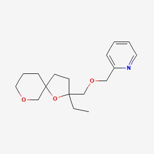 molecular formula C17H25NO3 B8617389 2-{[(2-Ethyl-1,7-dioxaspiro[4.5]decan-2-yl)methoxy]methyl}pyridine CAS No. 88664-34-0