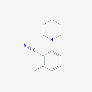 molecular formula C13H16N2 B8617408 2-Methyl-6-(1-piperidinyl)benzonitrile 