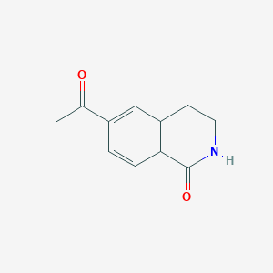 molecular formula C11H11NO2 B8617415 6-acetyl-3,4-dihydro-2H-isoquinolin-1-one 