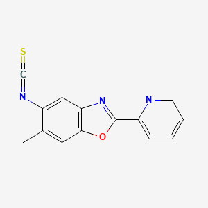 molecular formula C14H9N3OS B8617446 5-Isothiocyanato-6-methyl-2-(pyridin-2-yl)-1,3-benzoxazole CAS No. 61382-17-0
