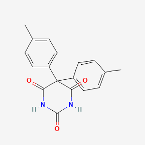 molecular formula C18H16N2O3 B8617459 5,5-Bis(4-methylphenyl)pyrimidine-2,4,6(1H,3H,5H)-trione CAS No. 92978-04-6