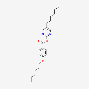 molecular formula C23H32N2O3 B8617475 5-Hexylpyrimidin-2-YL 4-(hexyloxy)benzoate CAS No. 97941-19-0