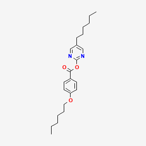 molecular formula C23H32N2O3 B8617475 (5-hexylpyrimidin-2-yl) 4-hexoxybenzoate CAS No. 97941-19-0