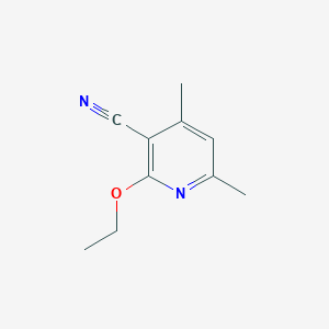 molecular formula C10H12N2O B8617477 3-Cyano-2-ethoxy-4,6-dimethylpyridine 