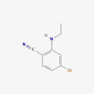 molecular formula C9H9BrN2 B8617495 4-Bromo-2-(ethylamino)benzonitrile 