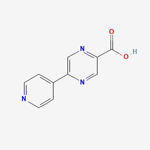 molecular formula C10H7N3O2 B8617499 5-(Pyridin-4-yl)pyrazine-2-carboxylic acid 