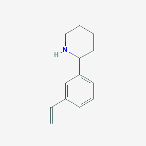 molecular formula C13H17N B8617526 2-(3-Vinylphenyl)piperidine 