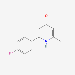 molecular formula C12H10FNO B8617540 2-(4-Fluorophenyl)-6-methylpyridin-4(1H)-one CAS No. 178430-08-5