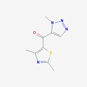 molecular formula C9H10N4OS B8617549 (2,4-Dimethylthiazol-5-yl)(1-methyl-1H-1,2,3-triazol-5-yl)methanone 
