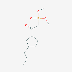molecular formula C12H23O4P B8617612 Dimethyl [2-oxo-2-(3-propylcyclopentyl)ethyl]phosphonate CAS No. 62517-58-2