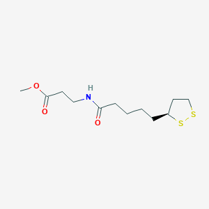 molecular formula C12H21NO3S2 B8617618 methyl 3-[5-[(3S)-dithiolan-3-yl]pentanoylamino]propanoate 