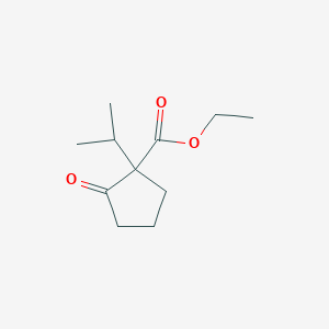 molecular formula C11H18O3 B8617624 2-Isopropyl-2-carbethoxycyclopentanone 