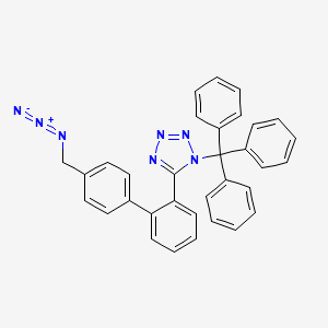 molecular formula C33H25N7 B8617628 5-[4'-(Azidomethyl)[1,1'-biphenyl]-2-yl]-1-(triphenylmethyl)-1H-tetrazole CAS No. 124806-66-2