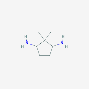 molecular formula C7H16N2 B8617636 2,2-Dimethylcyclopentane-1,3-diamine 