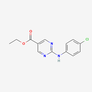 molecular formula C13H12ClN3O2 B8617637 Ethyl 2-(4-chlorophenylamino)pyrimidine-5-carboxylate 