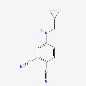 molecular formula C12H11N3 B8617657 4-[(Cyclopropylmethyl)amino]-1,2-benzenedicarbonitrile 