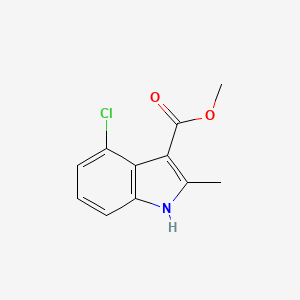 molecular formula C11H10ClNO2 B8617673 methyl 4-chloro-2-methyl-1H-indole-3-carboxylate 