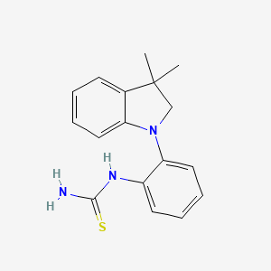 molecular formula C17H19N3S B8617701 N-[2-(3,3-Dimethyl-2,3-dihydro-1H-indol-1-yl)phenyl]thiourea CAS No. 917898-61-4
