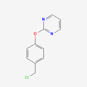 molecular formula C11H9ClN2O B8617704 2-[4-(chloromethyl)phenoxy]Pyrimidine 