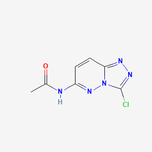 molecular formula C7H6ClN5O B8617716 N-(3-chloro[1,2,4]triazolo[4,3-b]pyridazin-6-yl)acetamide 